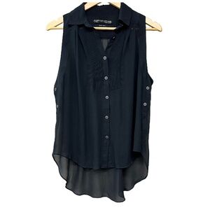 All Saints Top Silk Black Size 4